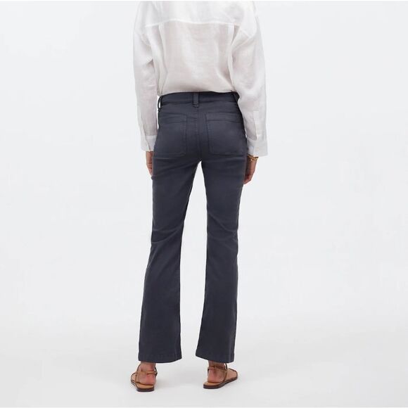 NWT Madewell Kick Out Crop Pants in Garment-Dyed Sateen - Picture 3 of 12